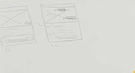 Hand-drawn low-fi wireframe for AI analysis