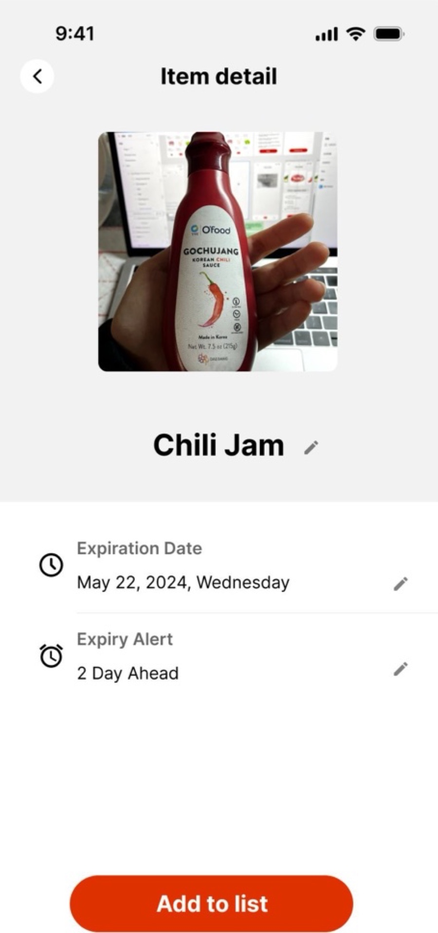 Chili Jam item detail