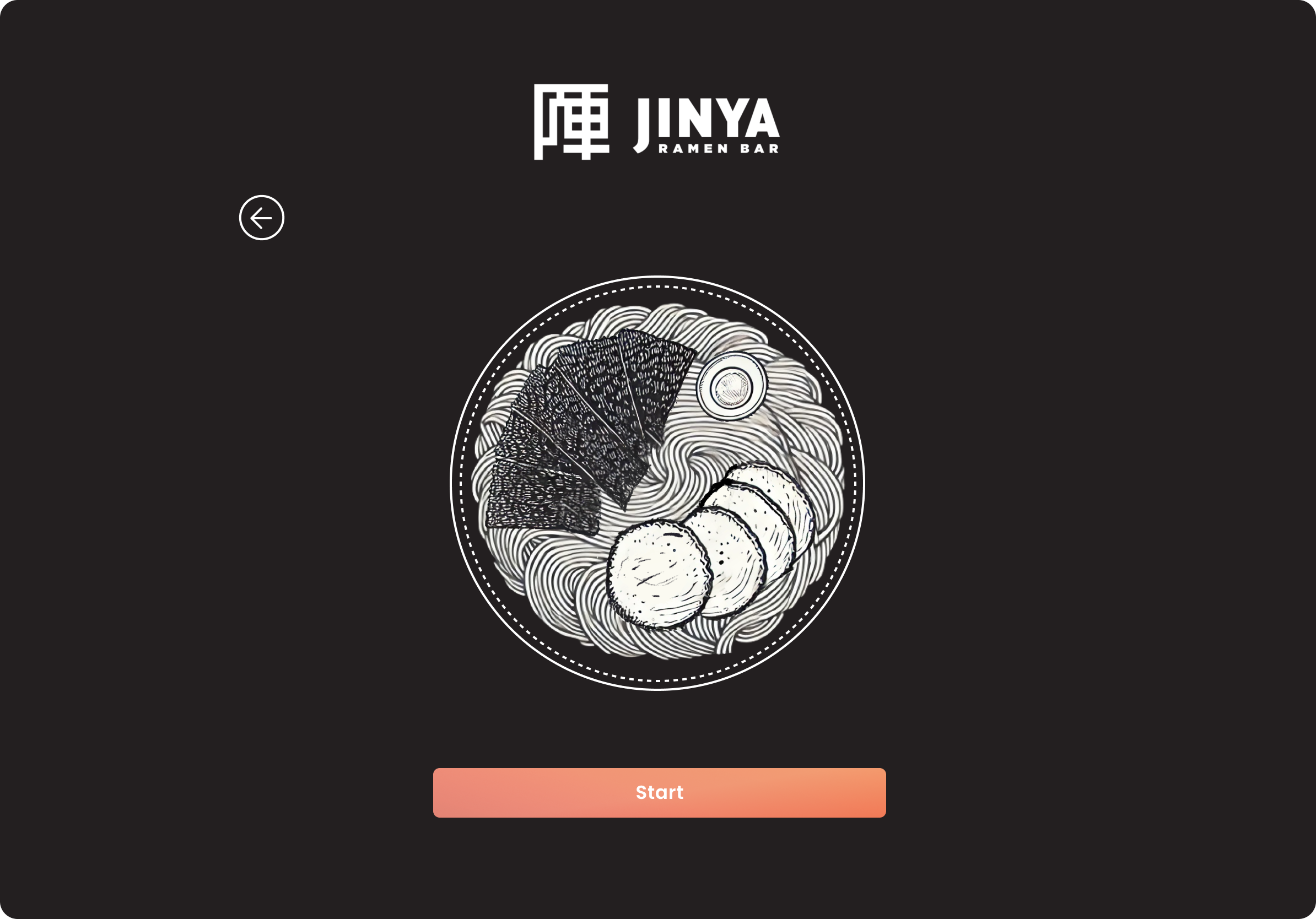 DIY Ramen start screen with an illustrated empty bowl