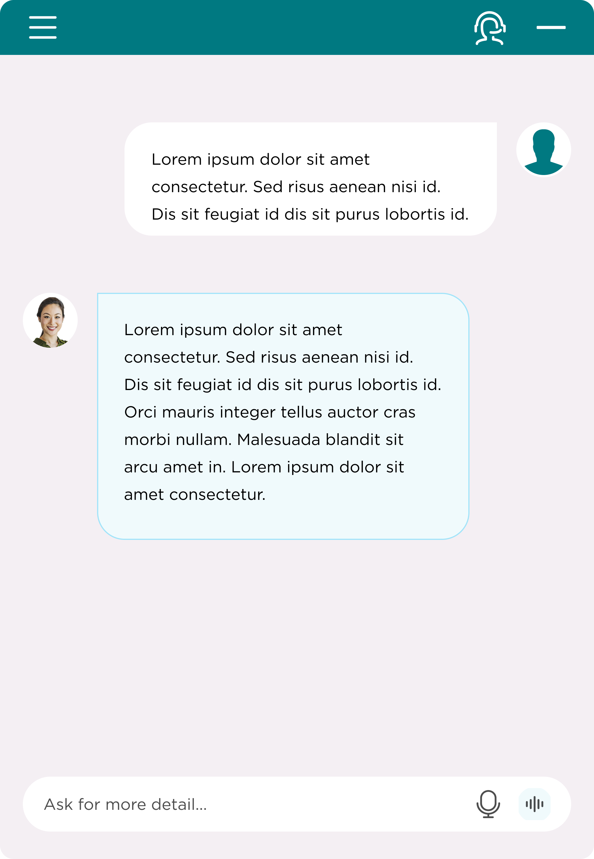 AI chatbot welcome state