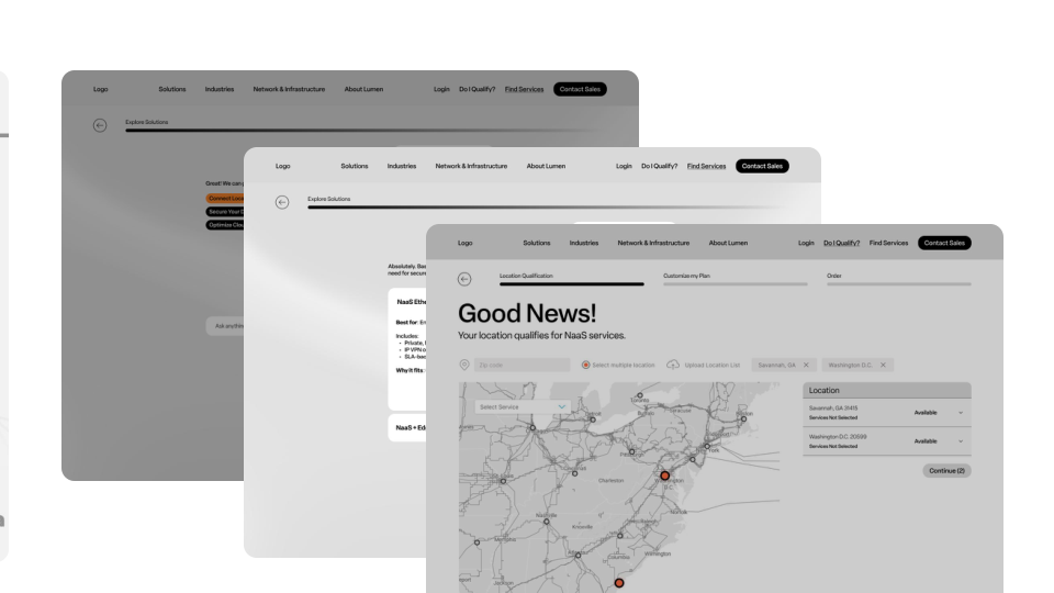 Stacked first-iteration screens for location qualification
