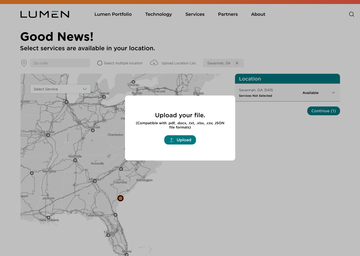 Location Finder state 2