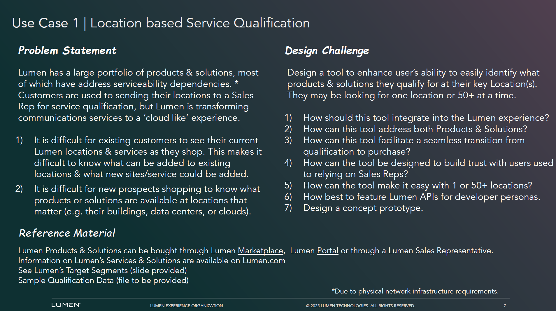 Use case 1: location-based service qualification