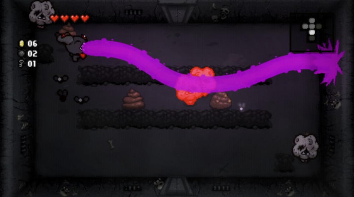 Competitive game with a visible laser path across the room