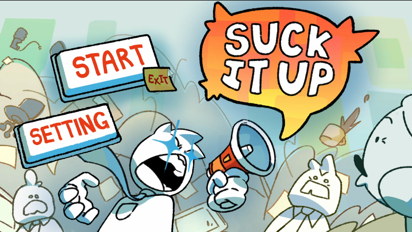 Final start screen with a Setting button