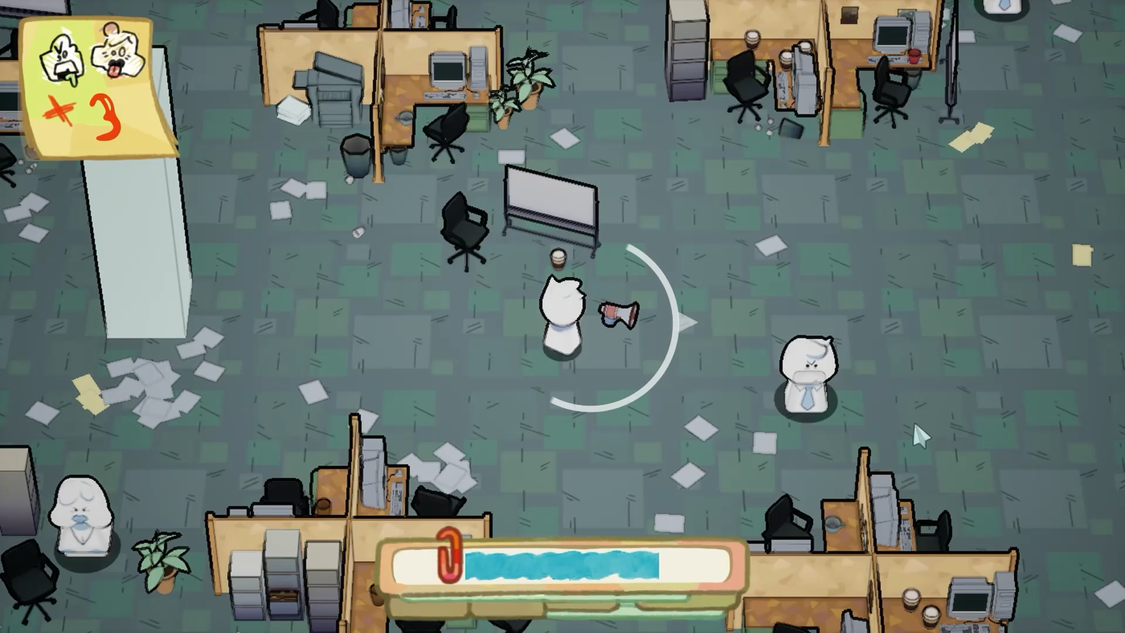 Final aim arc around the player