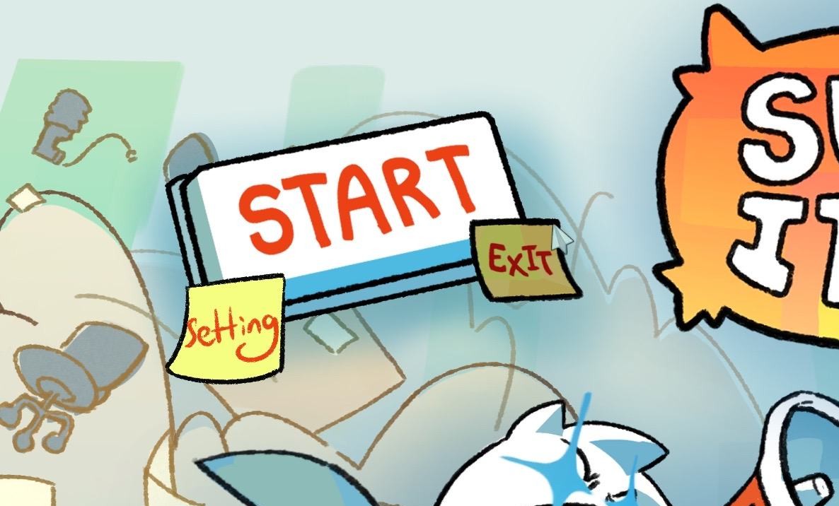 Sketch adding a Setting sticky to the start screen