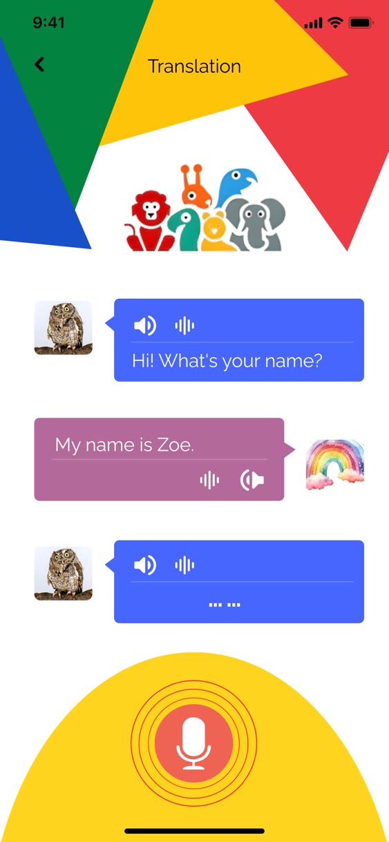Voice conversation with an animal