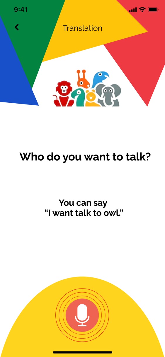Voice screen asking who do you want to talk to